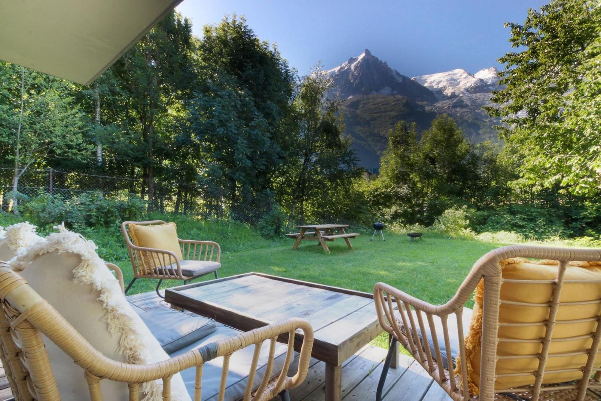 Violette De Cham - Jardin Prive - Vue Mont Blanc Apartment Chamonix ภายนอก รูปภาพ